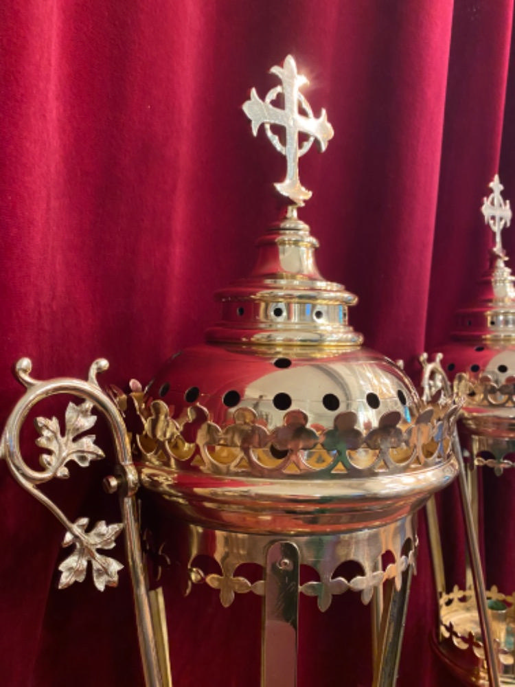 Pair Gothic - style Large Matching Lanterns