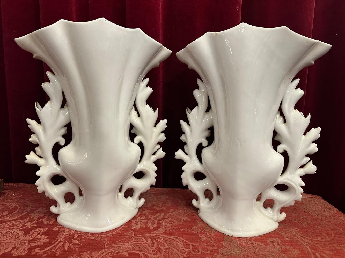 Pair Gothic - Style Marian - Altar -Vases