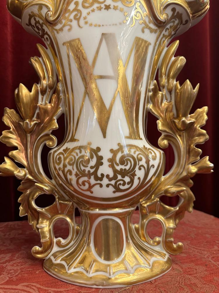 Pair Gothic - Style Marian - Altar -Vases