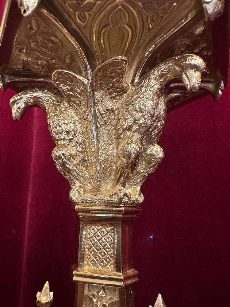 Pair Gothic - Style Matching Candle Holders Measures Height Without Pin.