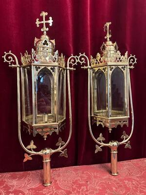 Pair Gothic - Style Matching Lanterns