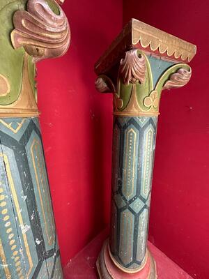 Pair Gothic - Style Matching Pedestals