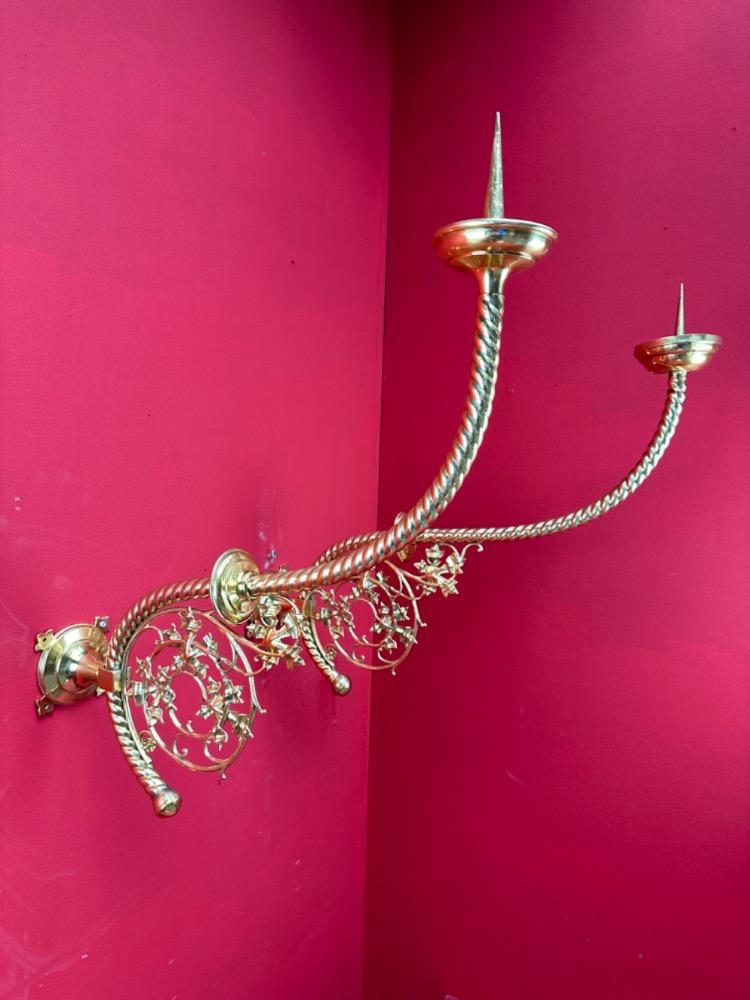 Pair Gothic - Style Matching Wall Candle Holders