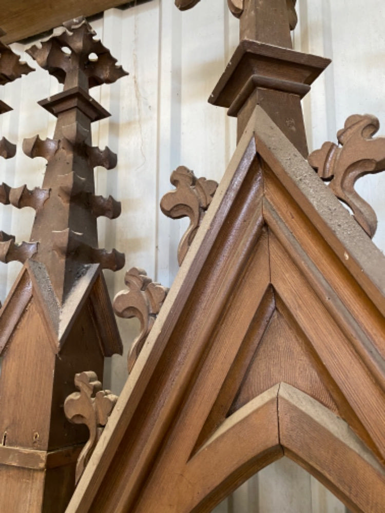 Pair Gothic - style Organ Front Ornaments
