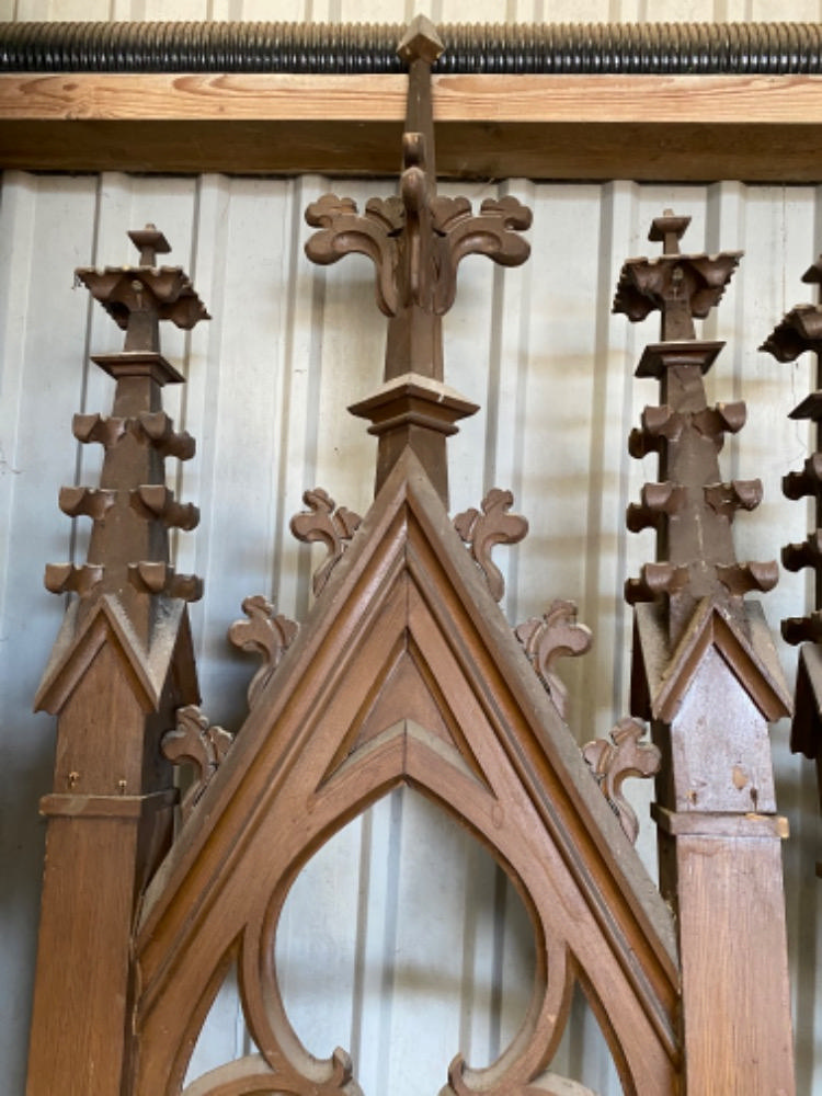 Pair Gothic - style Organ Front Ornaments