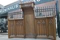 Pair Of Matching Upper-Parts Of Exposition-Altars style Gothic - style en Oak wood, Belgium 19 th century ( anno 1875 )