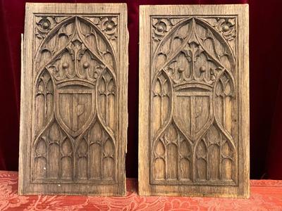 Panels style Gothic - style en Wood, Belgium  19 th century