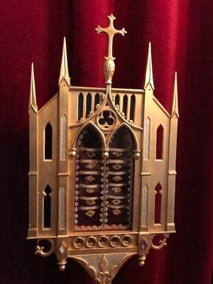 Reliquaries style Gothic - style en wood polychrome, France 19th century