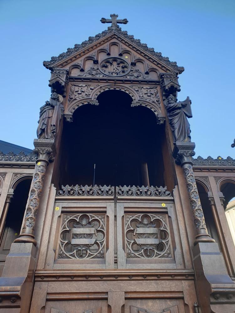 Pair Gothic - style / Romanesque Matching Exceptional Confessionals