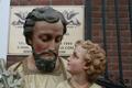 St. Joseph & St Mary style Gothic - Style en Terra - Cotta Polychrome, France 19 th century