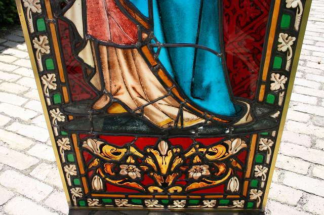 Pair Gothic - style Stainded Glass Windows