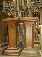 Pair Gothic - style Statue Stand