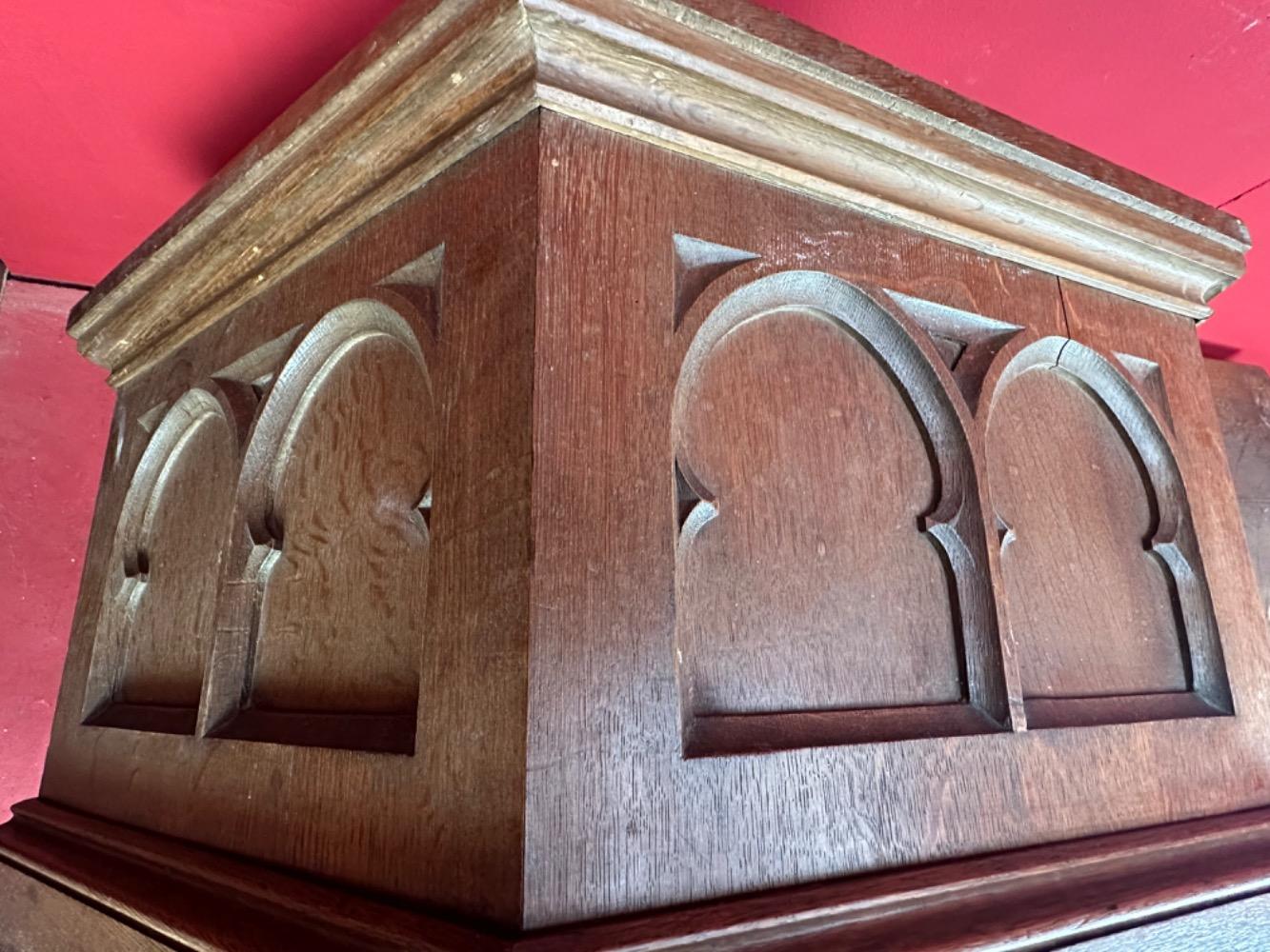 Pair Gothic - Style Statue Stands