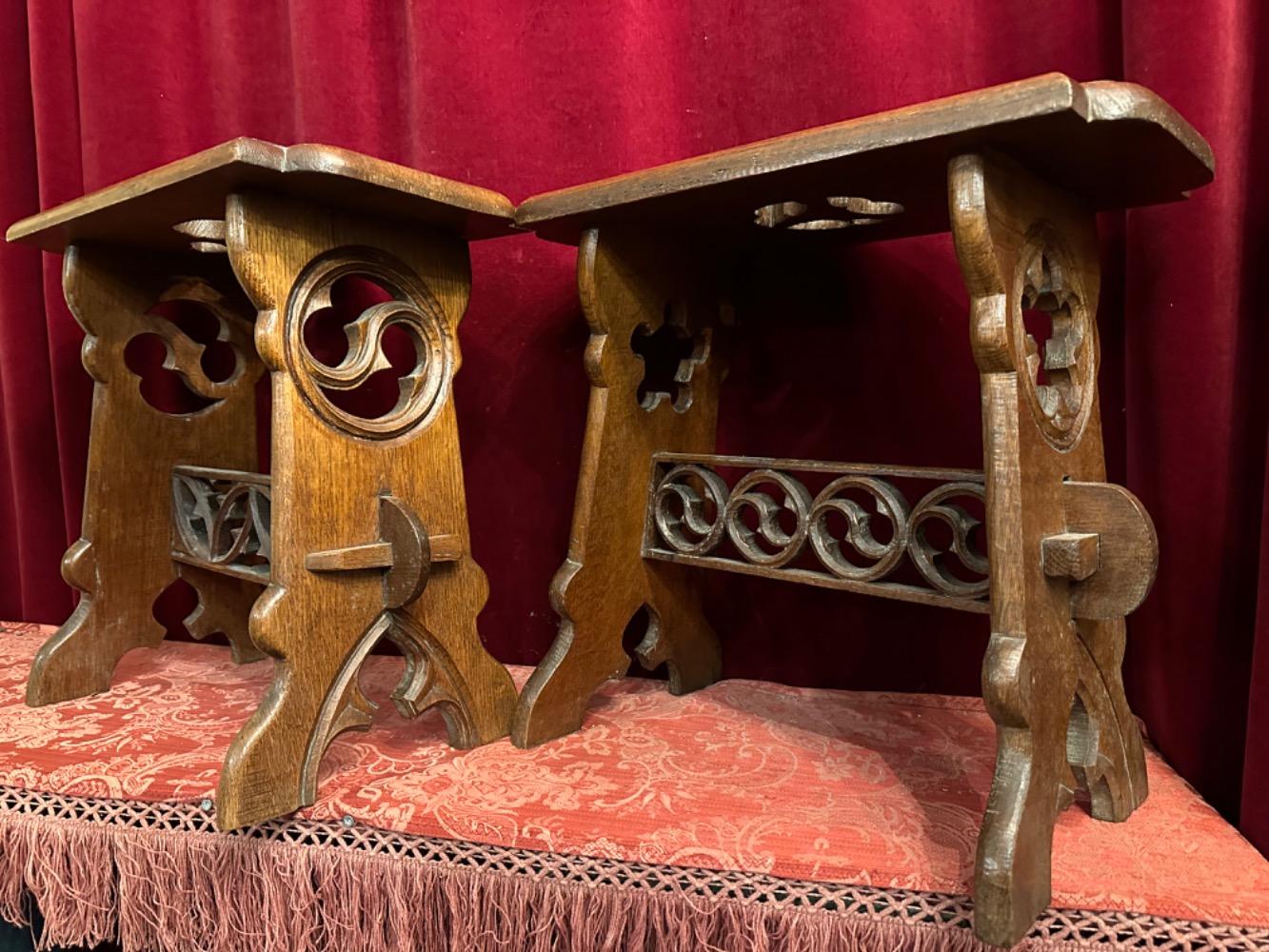 Pair  Gothic - Style Stools