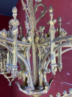 Unrestored Wall Candle Holders style Gothic - style en Bronze Gilt, France 19 th century ( Anno 1865 )