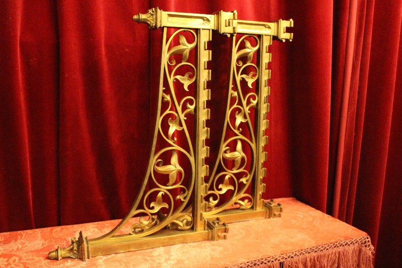 Pair Gothic - style Wall Brackets Stamped / Signed : Wilmutte Liege