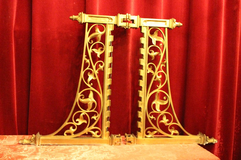 Pair Gothic - style Wall Brackets Stamped / Signed : Wilmutte Liege