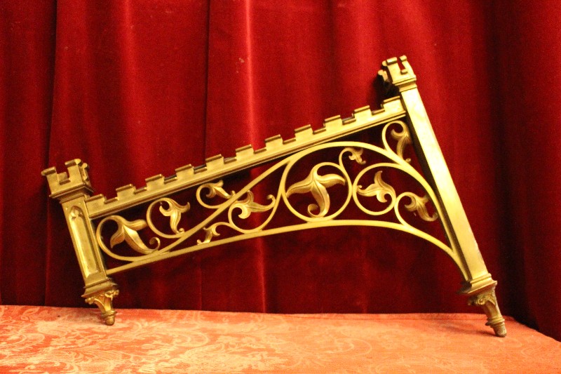 Pair Gothic - style Wall Brackets Stamped / Signed : Wilmutte Liege
