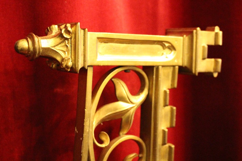 Pair Gothic - style Wall Brackets Stamped / Signed : Wilmutte Liege