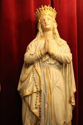 H.Heart Statue Available  & St. Mary Lourdes Has Been Sold ! en Terra-Cotta polychrome, France 19th century ( anno 1875 )