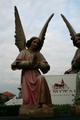 Kneeling Angels  en woodpap polychrome, Spain 19th century ( anno 1870)