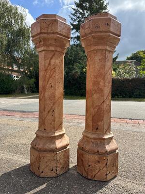 Matching Pedestals. en Wood , Belgium  19 th century