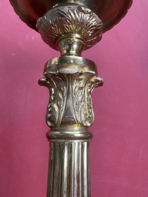 Candle Holders Measures Without Pin style Neo Baroque en Bronze Gilt, Belgium 19 th century ( Anno 1875 )