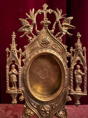 Reliquaries style Neo Classicistic en Brass, France 19 th century ( Anno 1885 )
