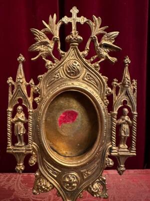 Reliquaries style Neo Classicistic en Brass, France 19 th century ( Anno 1885 )