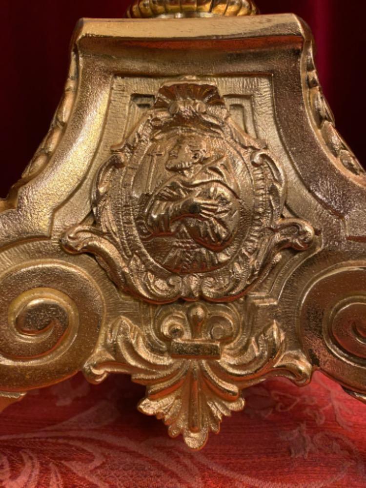 Pair  Neo Classicistic Reliquaries - Relics Ex Ossibus St. Ubertus M. St. Auxentius M.