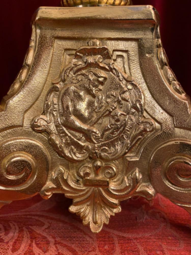 Pair  Neo Classicistic Reliquaries - Relics Ex Ossibus St. Ubertus M. St. Auxentius M.