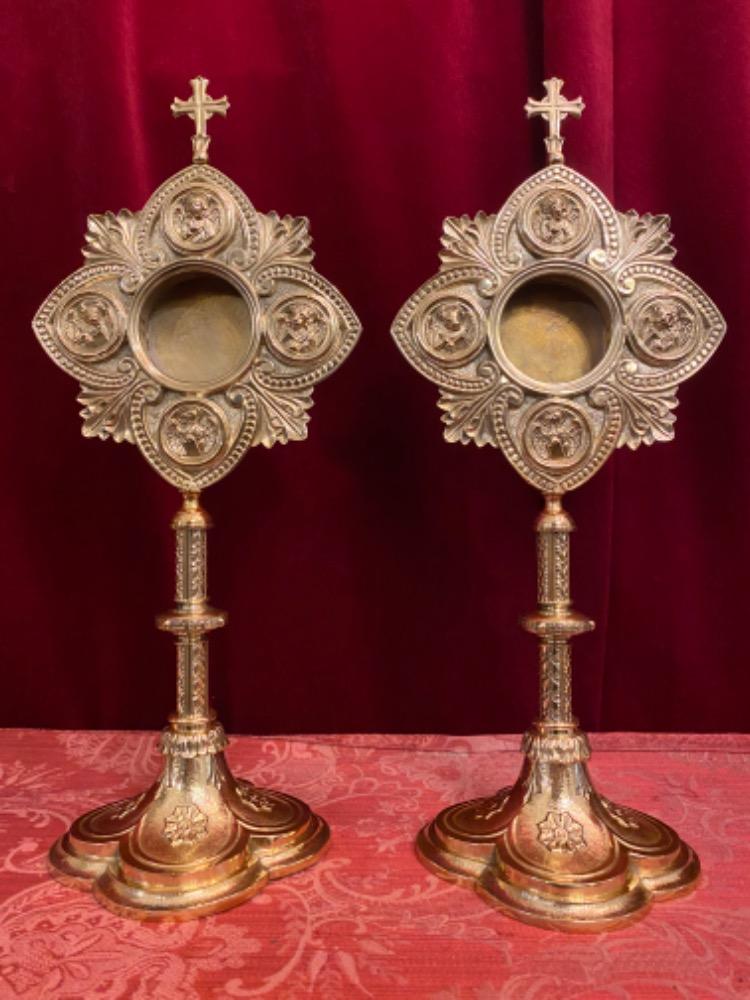 Pair Neo Classicistic Reliquary - Relic Holders