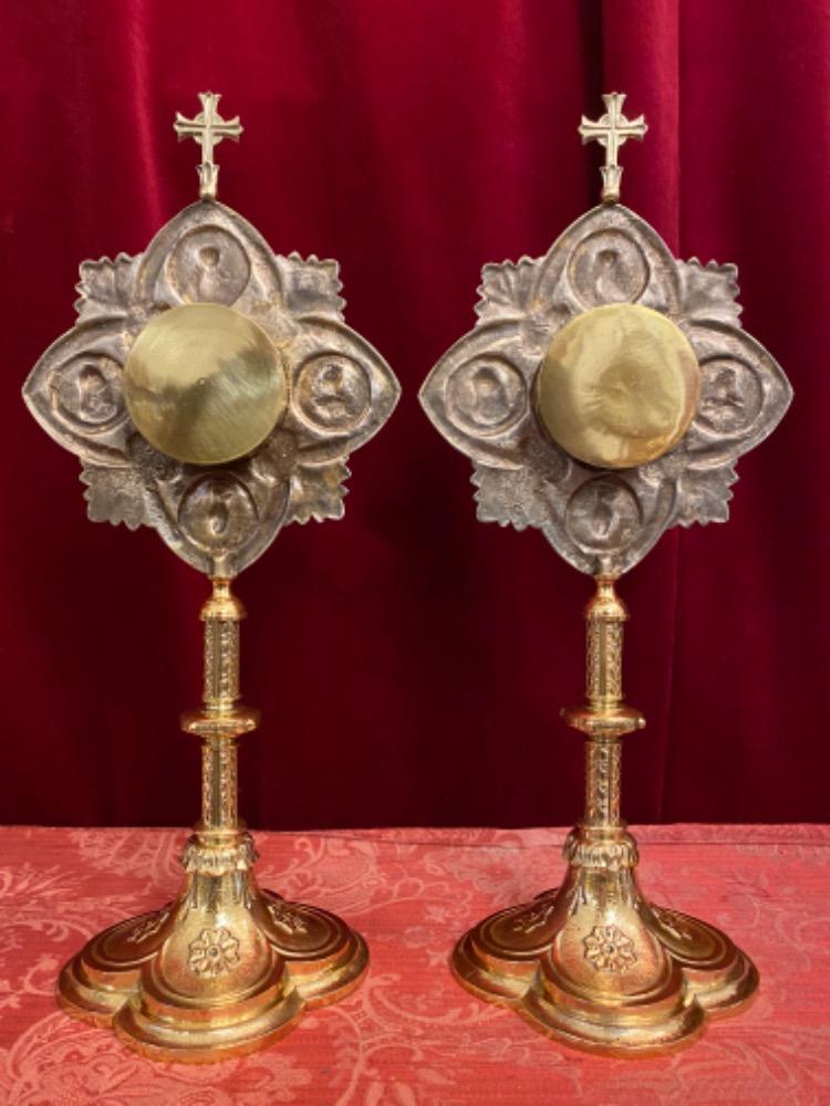 Pair Neo Classicistic Reliquary - Relic Holders