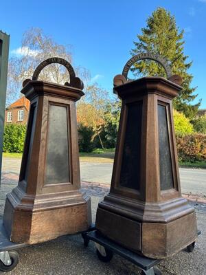 Offer - Stands en Oak wood / Zinc, Netherlands  19 th century ( Anno 1840 )