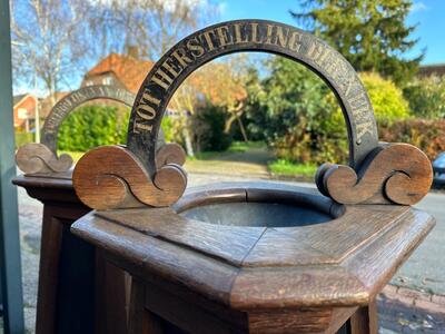 Offer - Stands en Oak wood / Zinc, Netherlands  19 th century ( Anno 1840 )