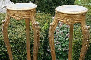 Pedestals en wood polychrome, Italy 19th century