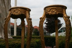 Pedestals en wood polychrome, Italy 19th century