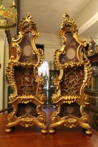 Exceptional And Very Rare Reliquaries style Rococo en hand-carved wood polychrome, Italy 17 th century