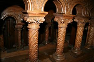 Communion Rails style Roman en Oak wood, Dutch 19th century