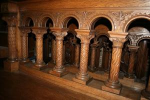 Communion Rails style Roman en Oak wood, Dutch 19th century