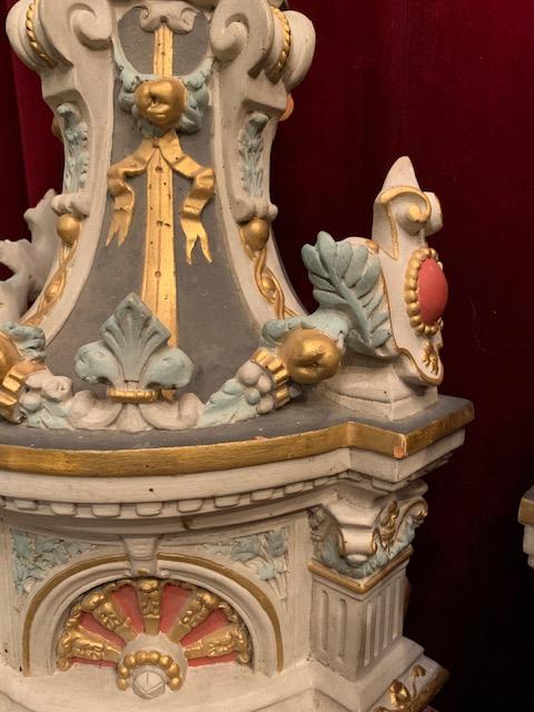 Pair Romanesque Baldachins