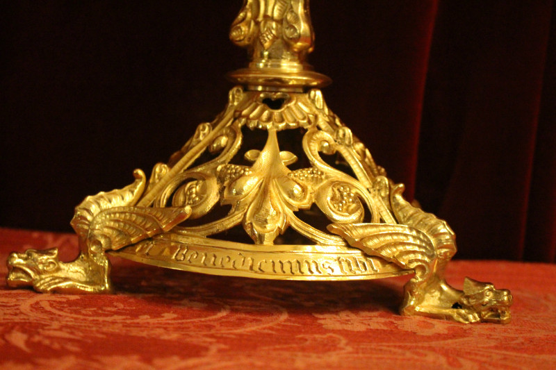 Pair Romanesque Candle Holders