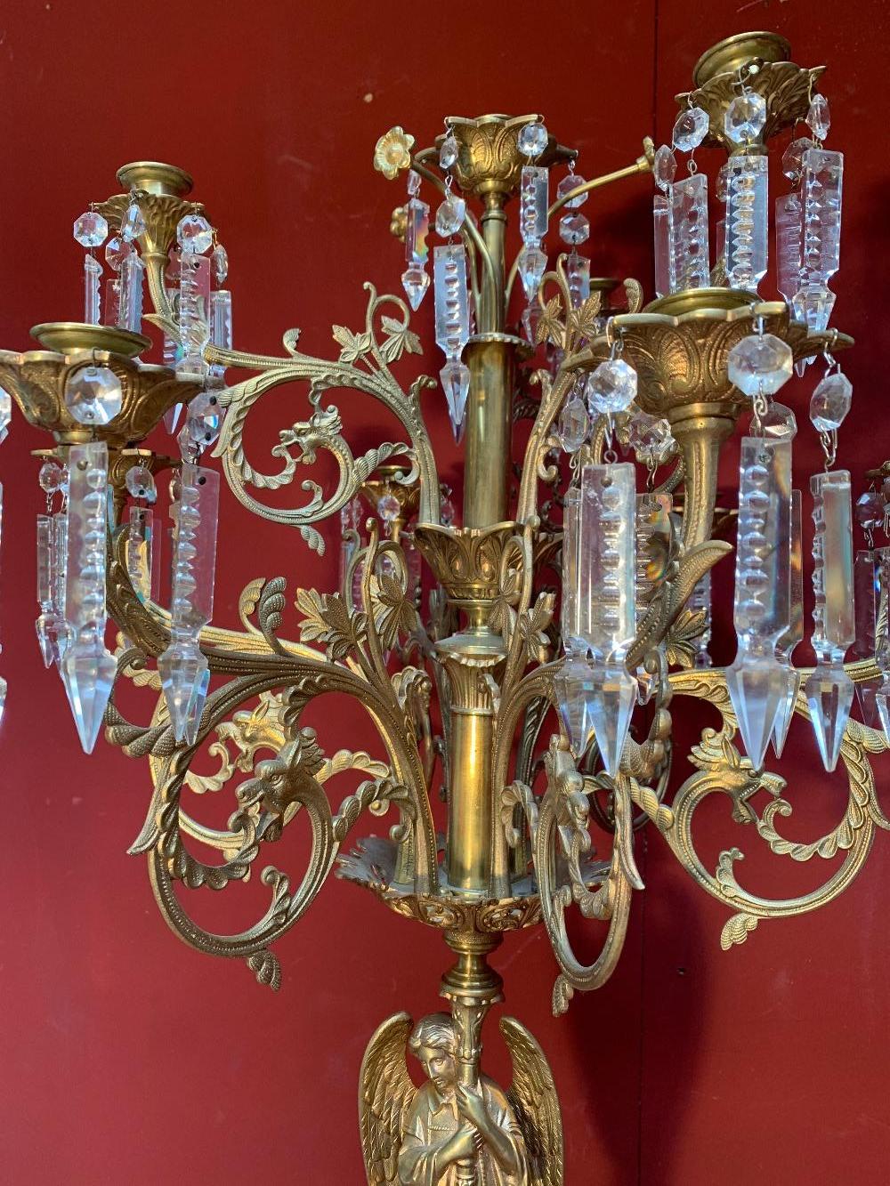 Pair  Romanesque Candle Holders