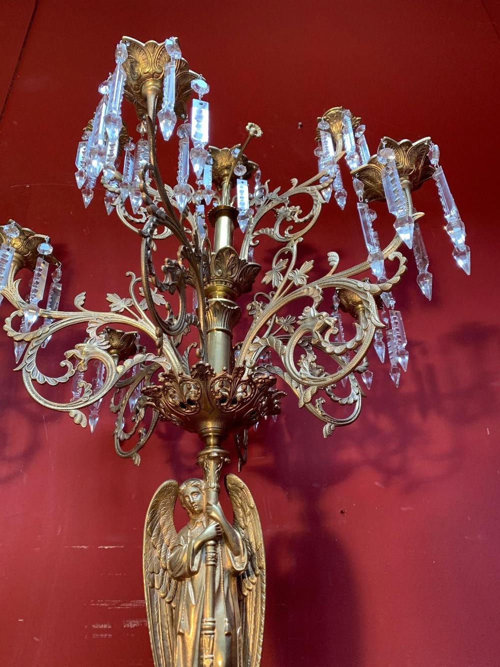 Pair  Romanesque Candle Holders