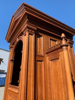 Confessionals style Romanesque en Oak Wood, Belgium 19th century