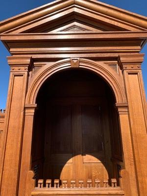 Confessionals style Romanesque en Oak Wood, Belgium 19th century