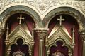 Exceptionally  Pair Of Two Fronts With Each 2 Reliquaries  style Romanesque en Bronze Gilt / Glass, France 19th century ( anno 1790 ) ( 1885 )