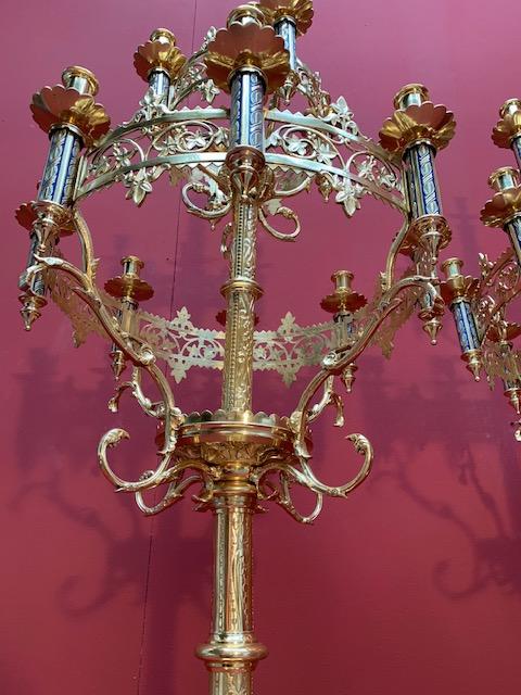 Pair  Romanesque Matching Chandeliers