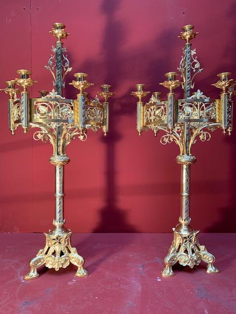 Pair Romanesque Matching Chandeliers