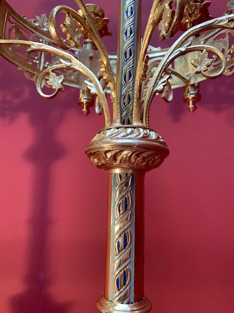 Pair Romanesque Matching Chandeliers